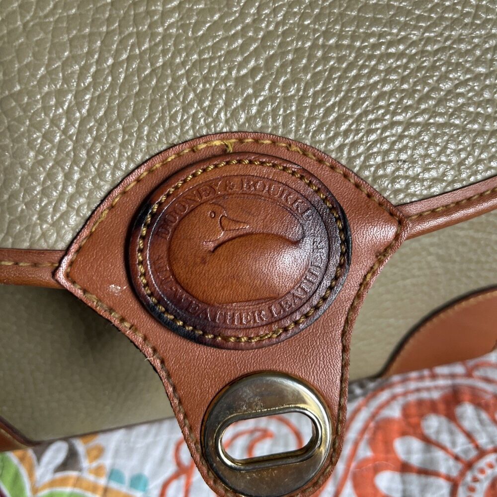 Dooney & Bourke Vintage Small AWL Satchel Taupe Brown - Picture 16 of 16